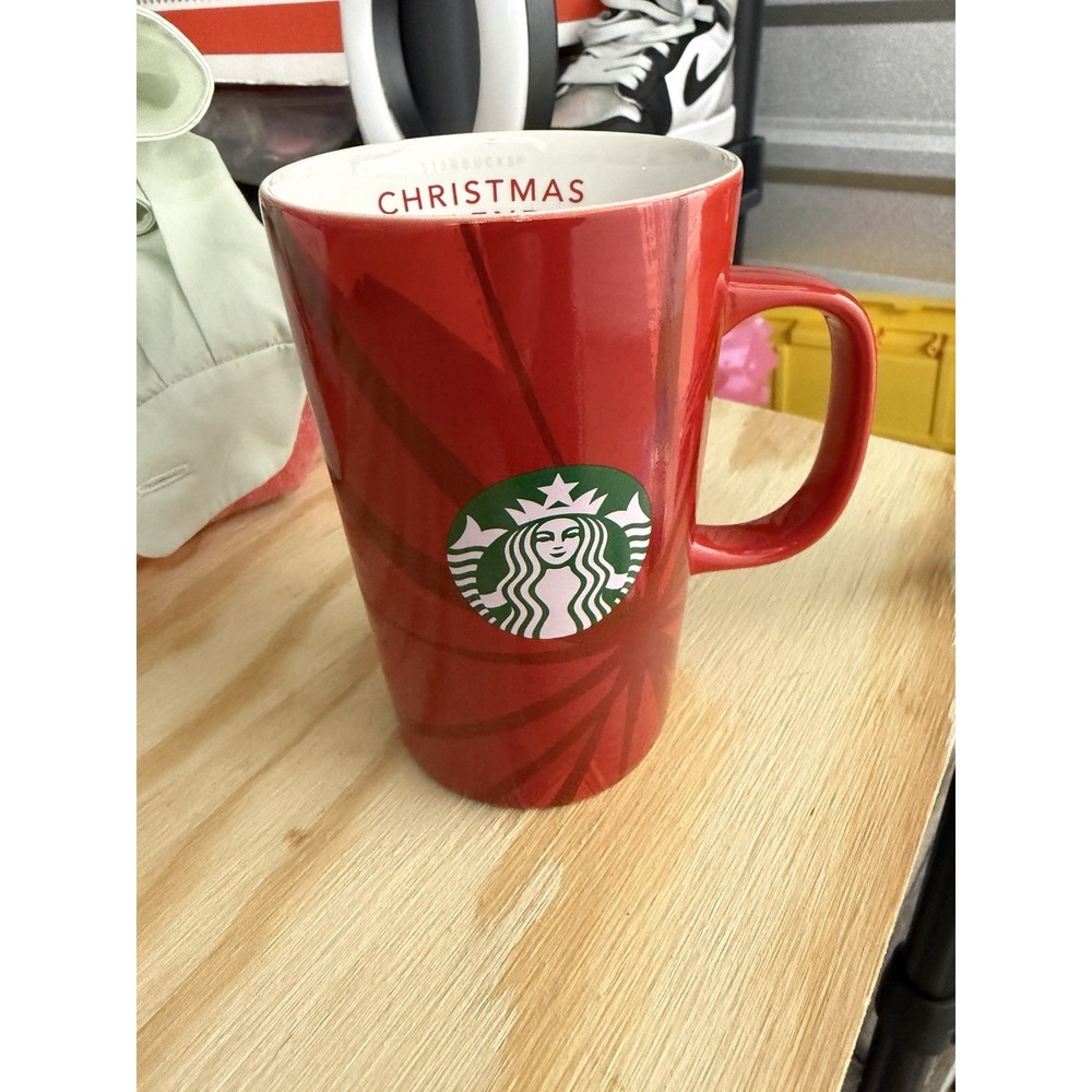 Starbucks Christmas Blend Red Barista Mug Holiday Ceramic Cup Checklist